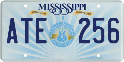 MS license plate ATE256