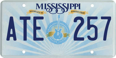 MS license plate ATE257