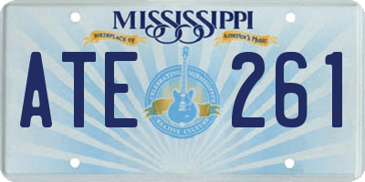 MS license plate ATE261