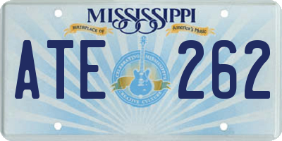 MS license plate ATE262