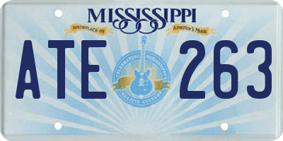 MS license plate ATE263