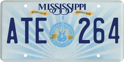 MS license plate ATE264