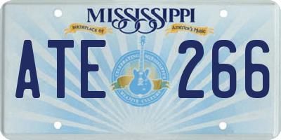 MS license plate ATE266