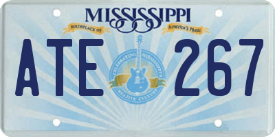 MS license plate ATE267