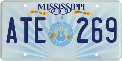 MS license plate ATE269