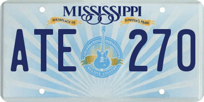 MS license plate ATE270