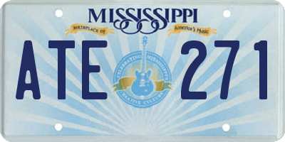 MS license plate ATE271
