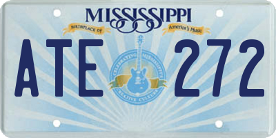 MS license plate ATE272