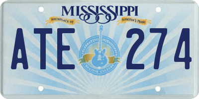 MS license plate ATE274