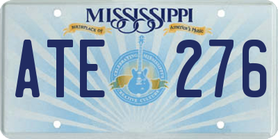 MS license plate ATE276