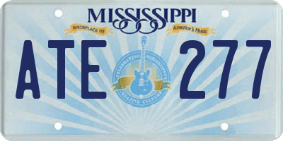 MS license plate ATE277