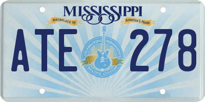 MS license plate ATE278