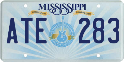 MS license plate ATE283