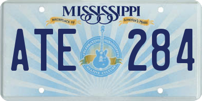 MS license plate ATE284