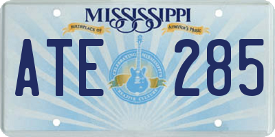 MS license plate ATE285