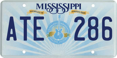 MS license plate ATE286