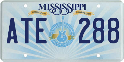 MS license plate ATE288