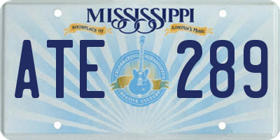 MS license plate ATE289