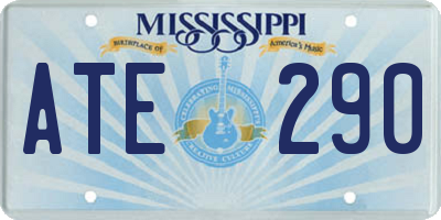 MS license plate ATE290