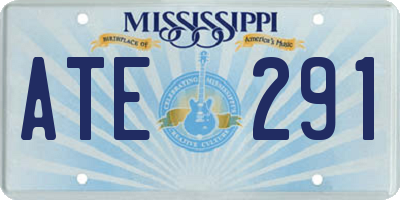 MS license plate ATE291