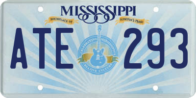MS license plate ATE293