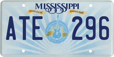 MS license plate ATE296
