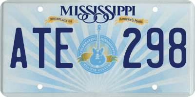MS license plate ATE298