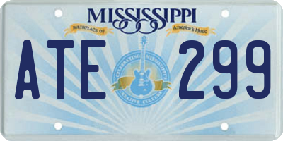 MS license plate ATE299