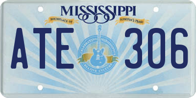 MS license plate ATE306