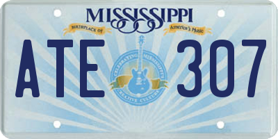 MS license plate ATE307