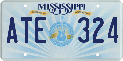 MS license plate ATE324