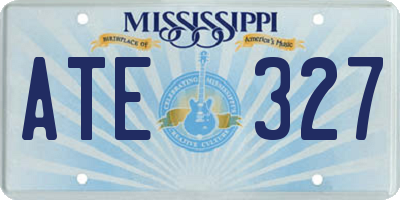 MS license plate ATE327
