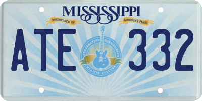 MS license plate ATE332