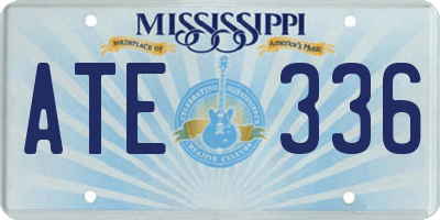 MS license plate ATE336