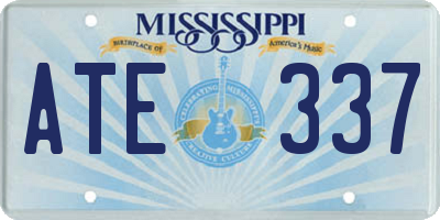MS license plate ATE337
