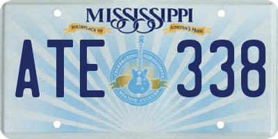 MS license plate ATE338