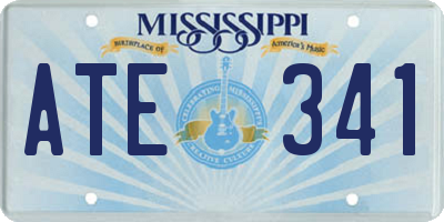 MS license plate ATE341