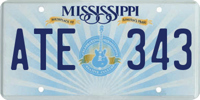 MS license plate ATE343