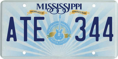 MS license plate ATE344