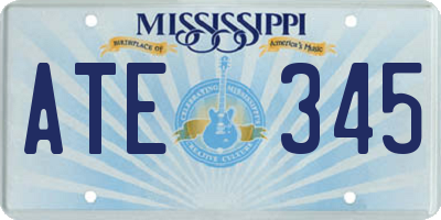 MS license plate ATE345
