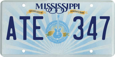 MS license plate ATE347