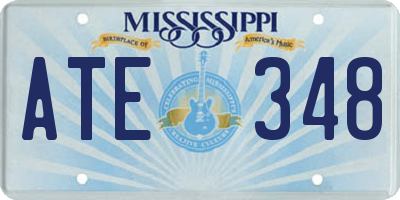 MS license plate ATE348