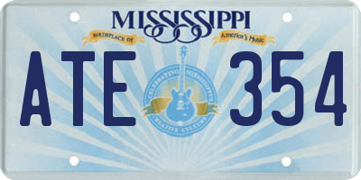 MS license plate ATE354