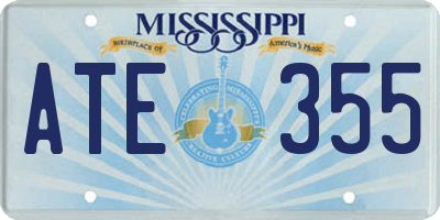 MS license plate ATE355