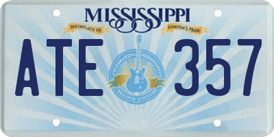 MS license plate ATE357