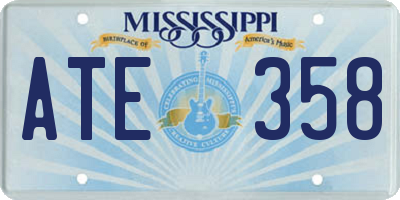 MS license plate ATE358
