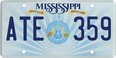 MS license plate ATE359