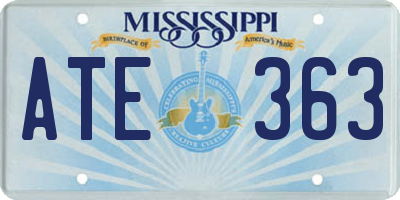 MS license plate ATE363