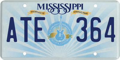 MS license plate ATE364