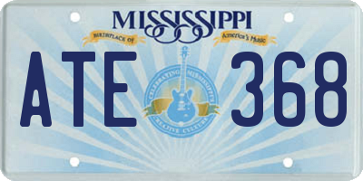 MS license plate ATE368